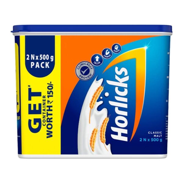 Horlicks 2x500g Combo | Classic Malt Flavor