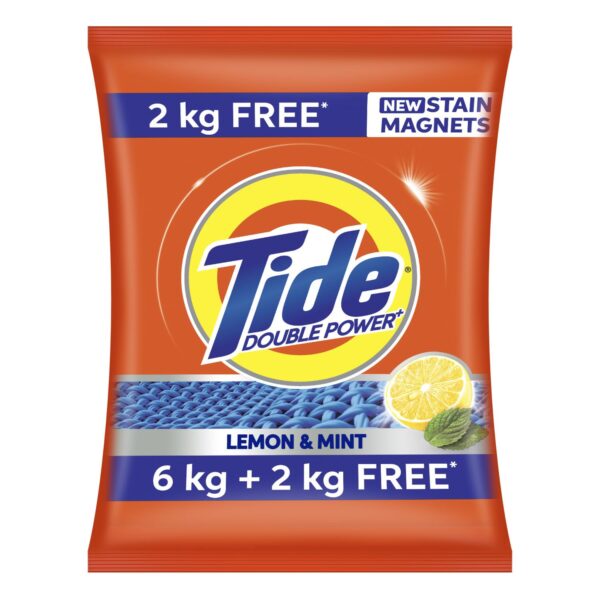 Tide Plus Double Power Detergent Washing Powder 6+2Kg Free